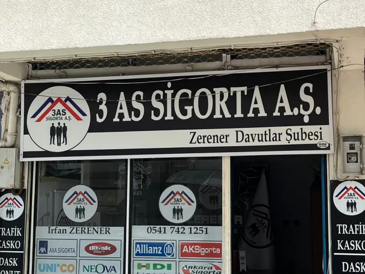 3AS SİGORTA A.Ş. ZERENER DAVUTLAR ŞUBESİ