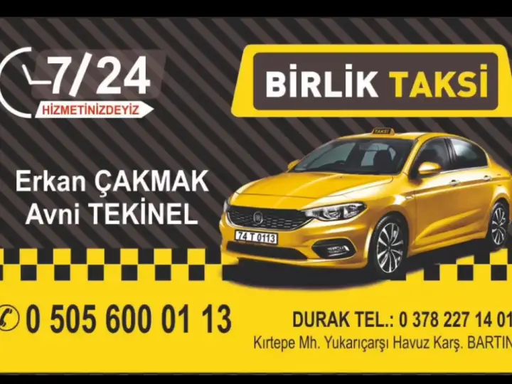 7/24 Bartın Taksi Avni