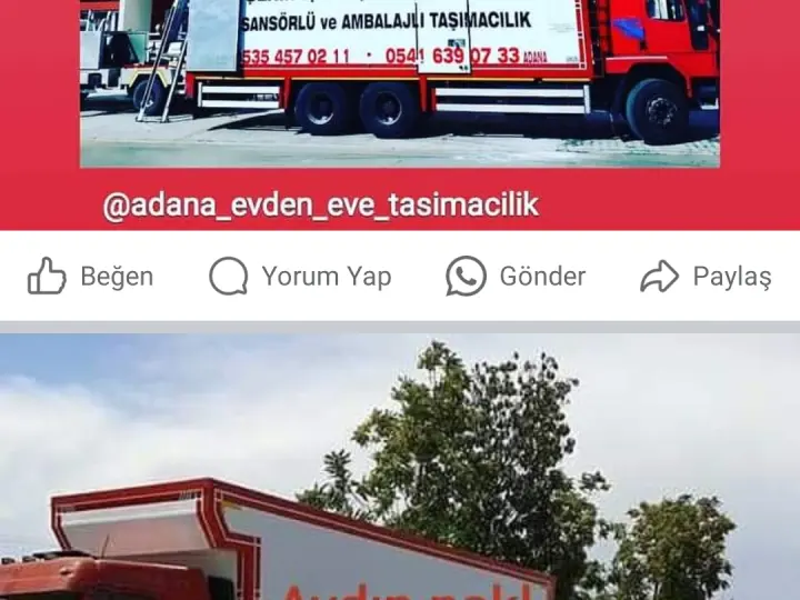 Adana Aydın Ev Den Eve taşımacılık