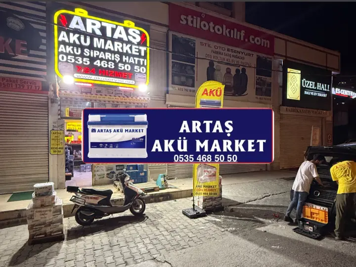 Artaş Akü Market 7/24 akü servisi