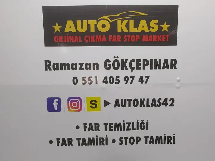 Auto Klas Oto Far Tamiri, Far Temizleme, Orijinal Çıkma Far ve Stop Çeşitleri