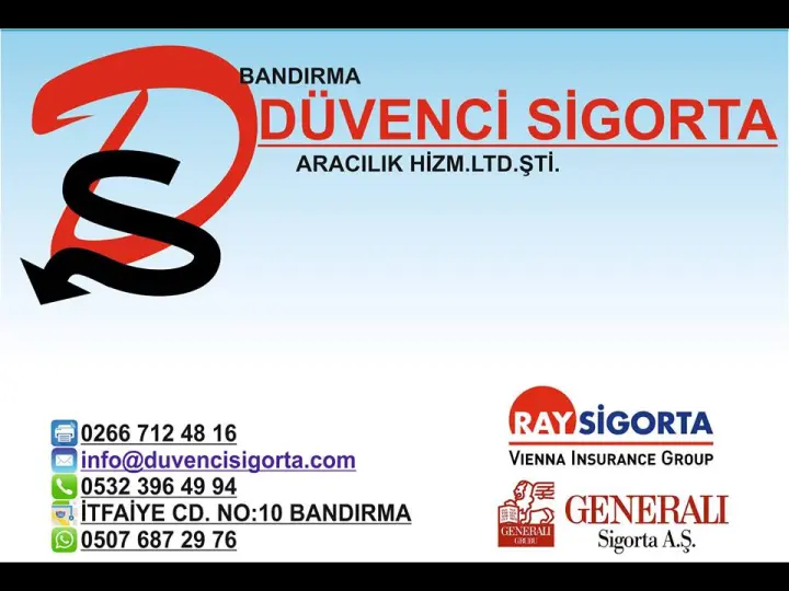 Bandırma Düvenci Sigorta Aracılık Hiz. Ltd. Şti.