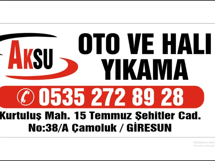Çamoluk Aksu Oto ve Halı Yıkama