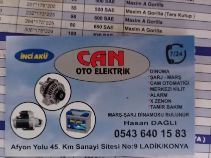 CAN OTO ELEKTRİK