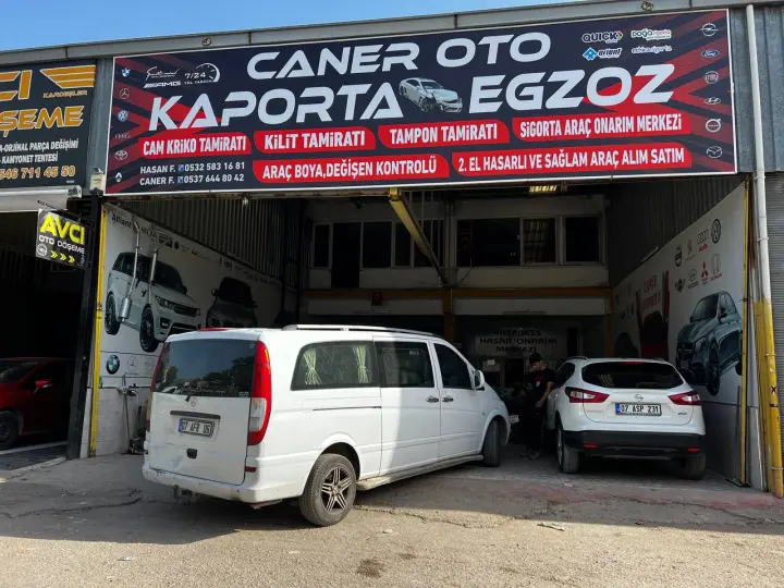 caner oto kaporta oto cam kiriko kilit tamiratı hasar onarım Eksoz servisi