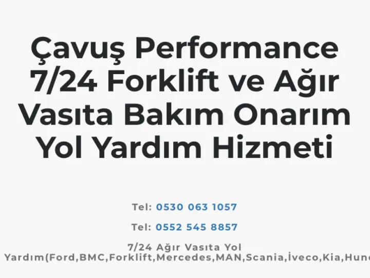 Çavuş Performance Ağır Vasıta Yol Yardım Servisi