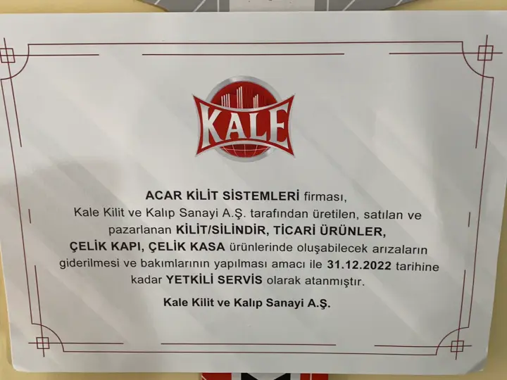Çilingir Anahtar Kale Kilit Kavacık Beykoz Acarkent