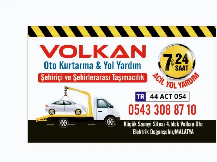 Doğanşehir Volkan oto kurtarma ve yol yardim 7/24