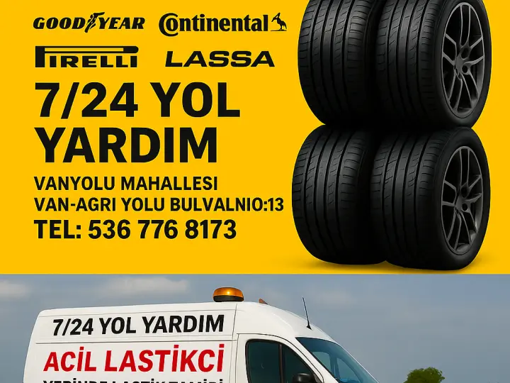 ERCİŞ/VAN 7/24 LASTİK YOL YARDIM
