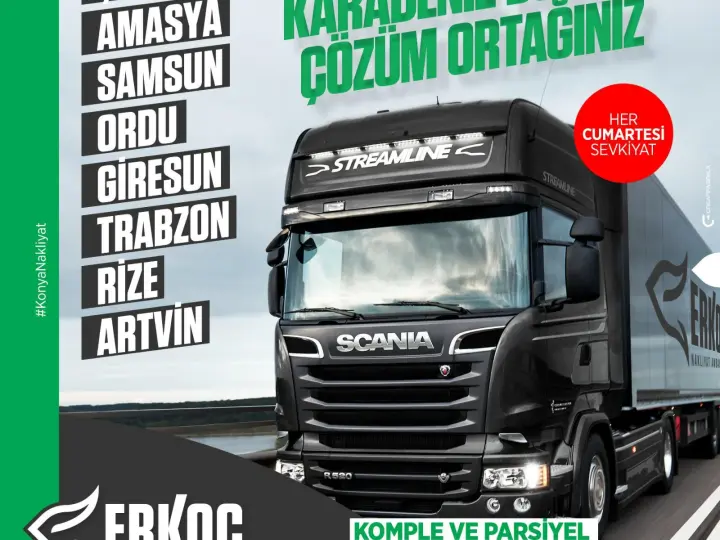 ERKOÇ NAKLİYAT & SAMSUN - ORDU - GİRESUN - TRABZON - RİZE - ARTVİN