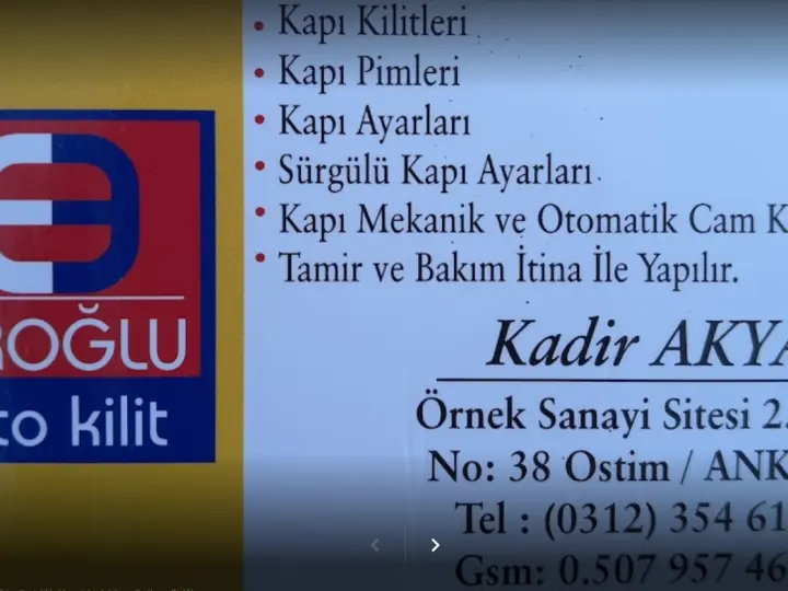 EROĞLU OTO KİLİTÇİ - KADİR ve ÜLFET USTA - Cam Kriko - Kapı Kilitleri - Kapı Pinleri