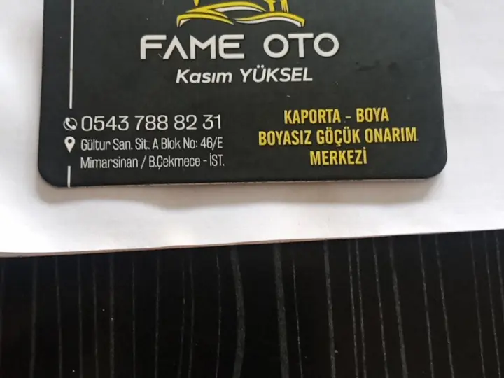 Fame.oto boyasız göçük onarım merkezi ve kaporta boya servisi