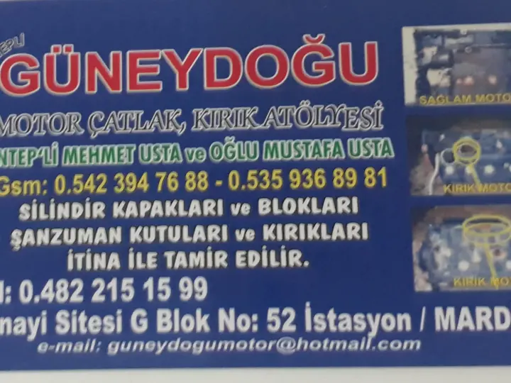Güneydoğu Motor Çatlak Kırık Atölyesi Antepli Mehmet Usta