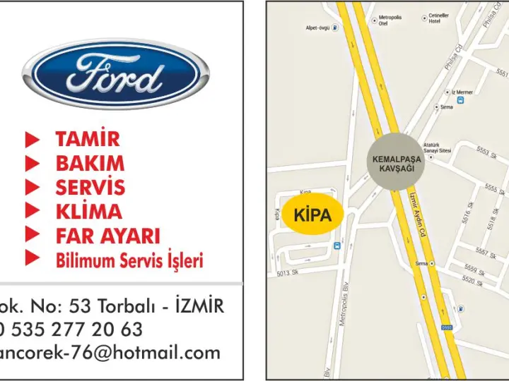 Hasal Otomotiv - Özel Ford Servisi (sadece binek araçlar için)