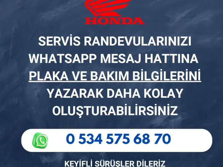 Honda Motosiklet Kıvrak - Marmaris