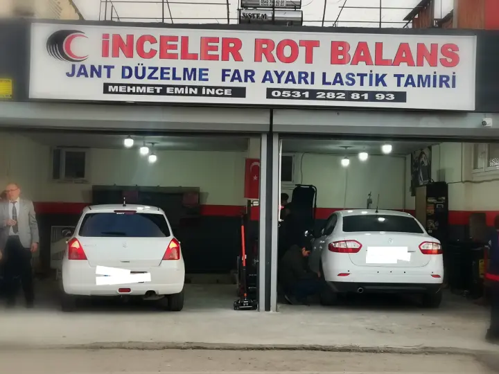 İnceler Ön Düzen, Rot, Balans, Jant Düzeltme, Far Ayarı ve Lastik Tamiri