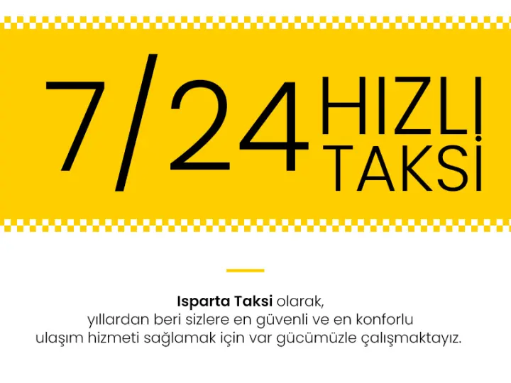 ISPARTA TAKSİ | Isparta 7/24 taksi