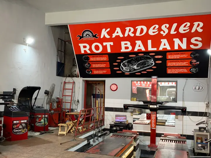 Kardeşler Rot balans jant dogrultma lastik tamir far ayar servisi