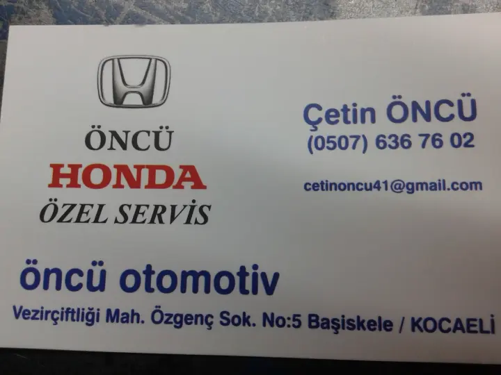 Kocaeli Öncü Honda Özel Servis