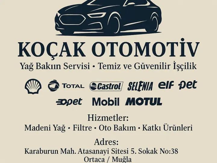 Koçak Otomotiv Motor Yağı ve Filitre ilaçlı motor yıkama