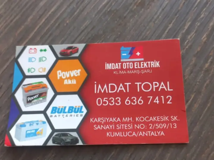 Kumluca Oto Elektrik Yol Yardım - İmdat Topal
