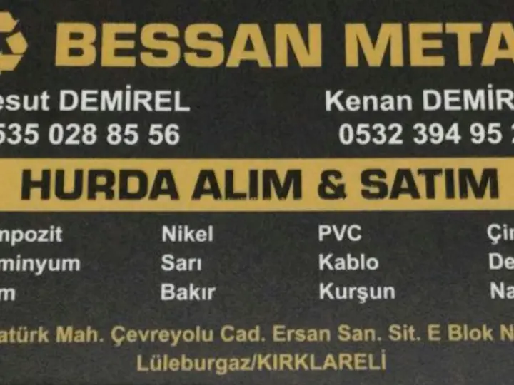 Lüleburgaz hurdacı (bessan metal)