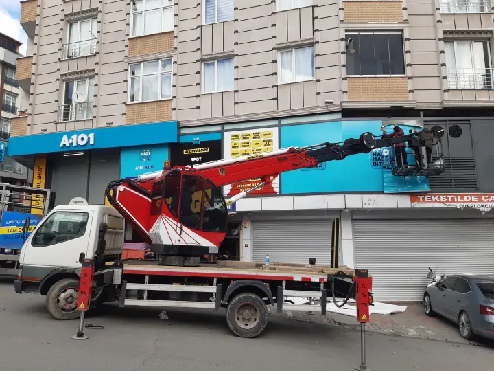 Marmaris Gökbörü vinç ve sepetli platform kiralama