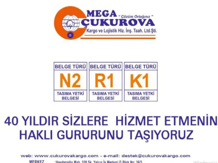 Mega çukurova kargo loj. Ltd. Şti.