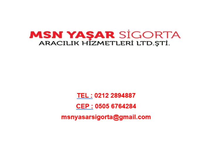 MsnYaşar Sigorta Aracılık Hizmetleri Limited Şirketi