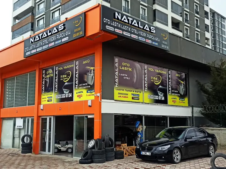 Natalas Mamak Oto Lastik Akü Satış Akü Takviye Akü Şarj Yol Yardım 7/24 Michelin Bridgestone Lassa Hankook Varta