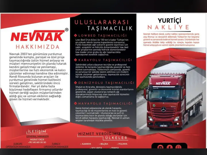 NEVNAK LOJİSTİK SANAYİ VE TİCARET LİMİTED ŞİRKETİ