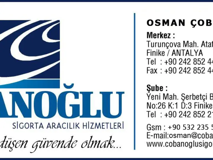 Osman Çobanoğlu Sigorta Arc.Hiz.Ltd.Şti