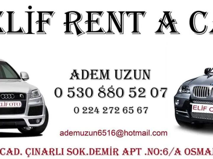Oto Banyo Elif Auto Rent A Car