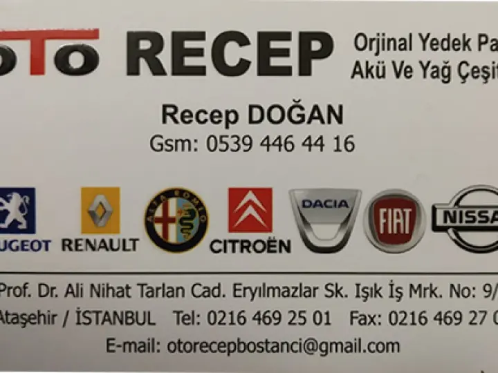 Oto Recep Yedek Parça