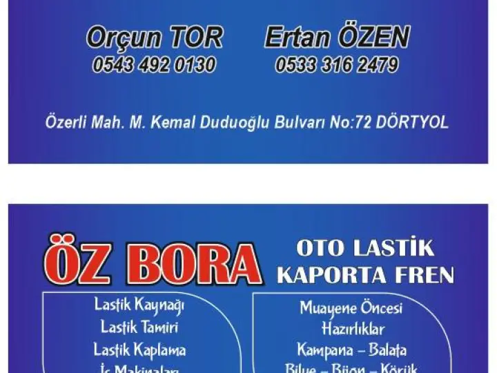 Öz bora oto lastik fren kaporta