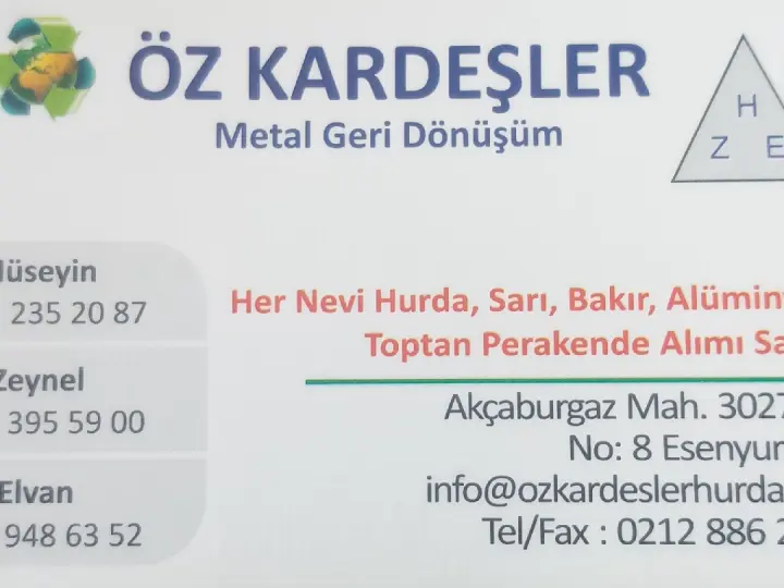 ️ÖZKARDEŞLER METAL GERİDÖNÜŞÜM ️