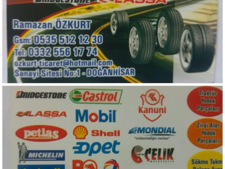 Özkurt Oto Lastik LASSA-BRIDGSTONE-PETLAS -STARMAXX-İNCİ AKÜ