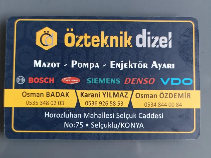 Özteknik Dizel - Mazot Pompa Enjektör Ayar Bakım Servisi