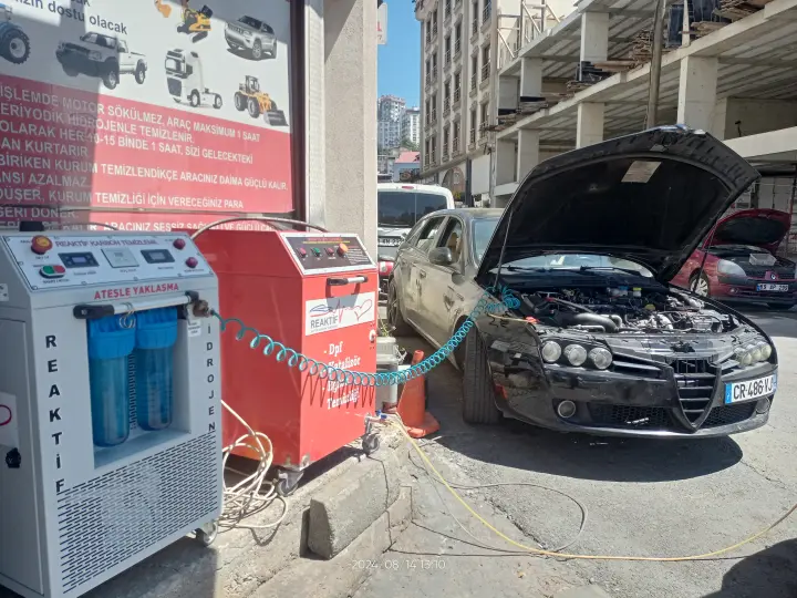 Reaktif motor içi kurum temizliği dpf katalizör partikül temizliği