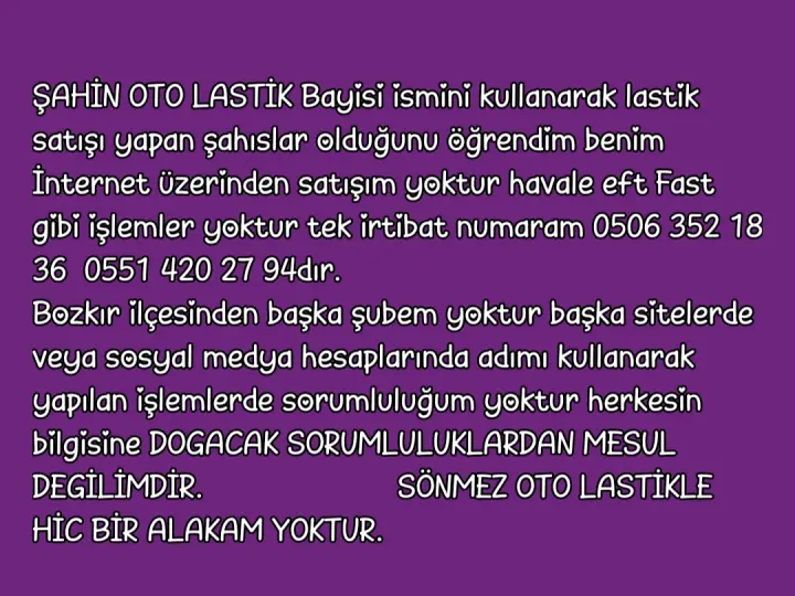 Şahin oto lastik yıkama ve yag degişimi
