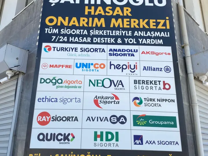 Şahinoğlu hasar onarım servisi