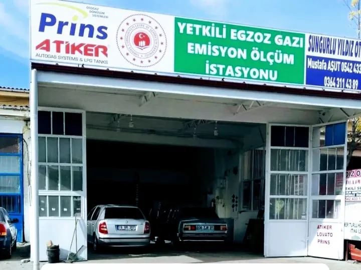 SUNGURLU YILDIZ OTO GAZ PRİNS ATİKER LOVATO OTO GAZ MONTAJLARI YETKİLİ SERVİSİ Egzoz Emisyon Ölçüm İstasyonu