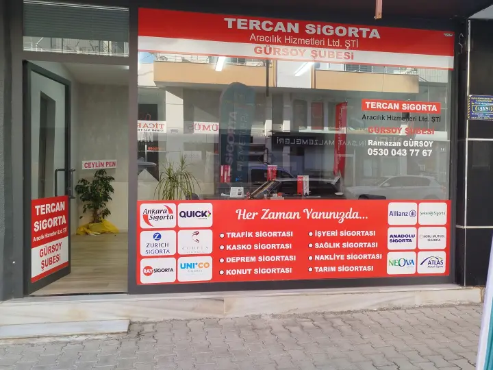 Tercan sigorta Gürsoy şubesi