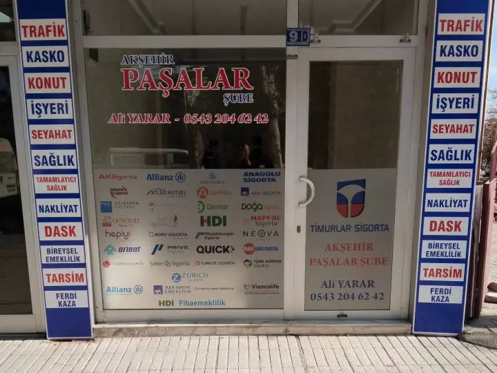 TİMURLAR SİGORTA AKŞEHİR PAŞALAR ŞUBESİ ALİ YARAR