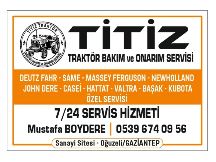 Titiz Traktör Bakım Ve Onarım Servisi Erkunt Yetkili Servis