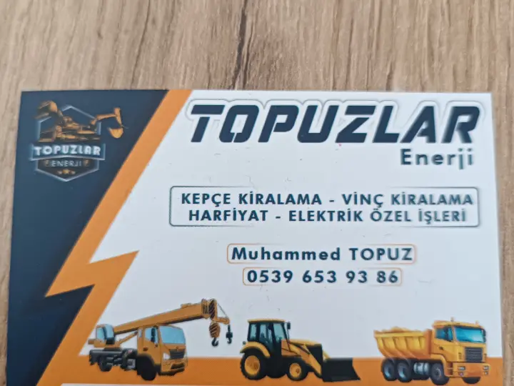Topuzlar Kepçe Kiralama, Vinç Kiralama, Harfiyat, özel elektrik işleri