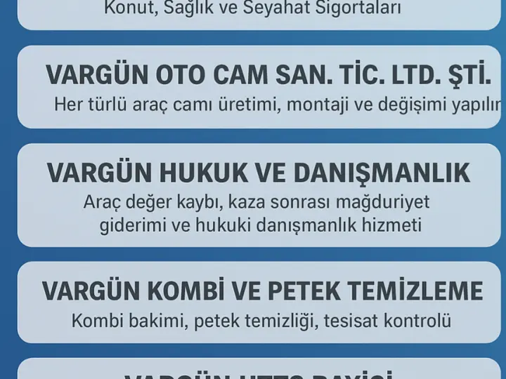 VARGÜN OTO CAM & VARGÜN UTTS BAYİSİ