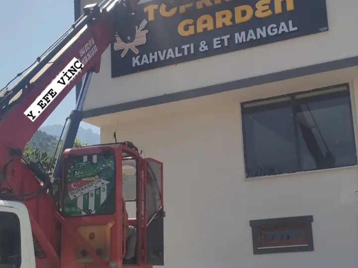 Yefe sepetli platform ve vinç hizmetleri