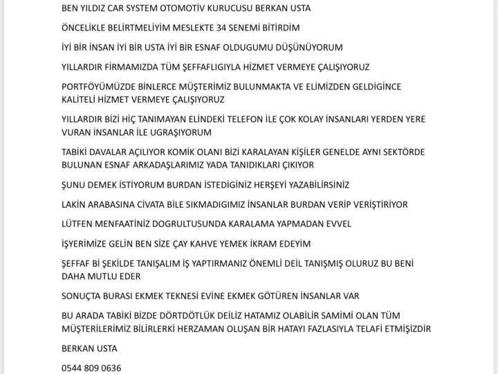 YILDIZ CAR SYSTEM BOSCH CAR SERVİCE DYNOBİL EKSPERTİZ