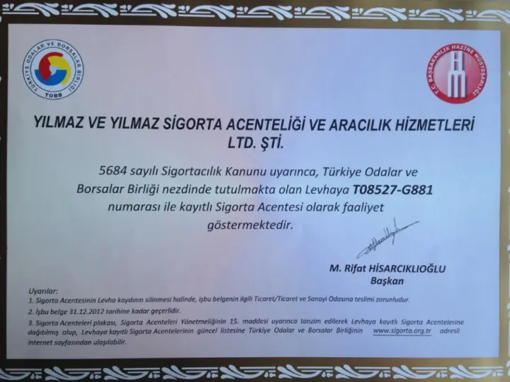 Yılmaz & Yılmaz Sigorta Acenteliği ve Aracılık Hizmetleri Limited Şirketi / Allianz Sigorta - İstanbul